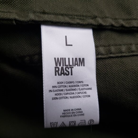 Army Olive Green William Rast Sires Utility Jacket w/ Hood - Picture 9 of 16